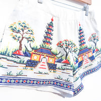 Liv embroidered linen shorts