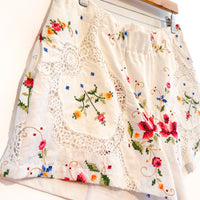 Liv embroidered linen shorts