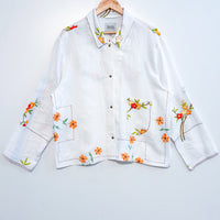 Marley embroidered linen shirt