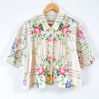 Cropped Dallas Unisex Linen Cuban Shirt