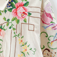 Cropped Dallas Unisex Linen Cuban Shirt
