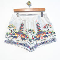 Liv embroidered linen shorts