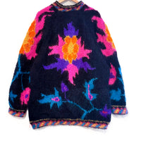 Vintage Neon Mohair Cardigan