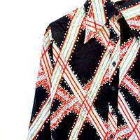 Vintage Abstract Dagger Collar Shirt