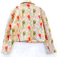 Vintage Tulip Tapestry Cropped Jacket