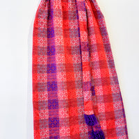Vintage Pink Checkered Midi Skirt