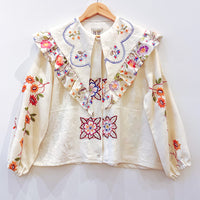 Goldie Embroidered Linen Top