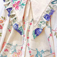 Goldie Embroidered Linen Top