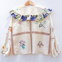 Goldie Embroidered Linen Top