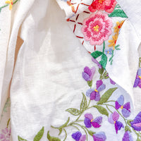 Goldie Embroidered Linen Top