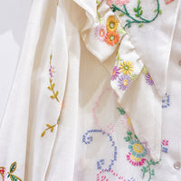 Goldie Embroidered Linen Top
