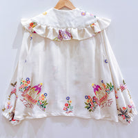 Goldie Embroidered Linen Top