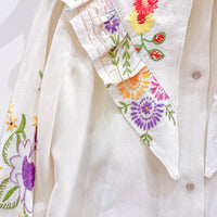 Goldie Embroidered Linen Top