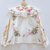 Goldie Embroidered Linen Top