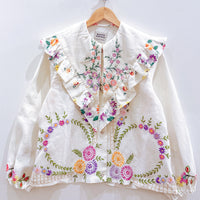 Goldie Embroidered Linen Top