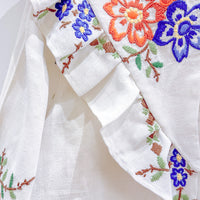 Goldie Embroidered Linen Top