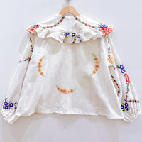 Goldie Embroidered Linen Top