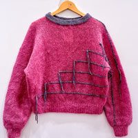 Vintage Pink Tassel Mohair Jumper