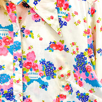 Vintage Floral Dagger Collar Shirt