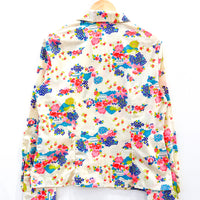 Vintage Floral Dagger Collar Shirt