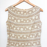 Vintage Cream Beaded Vest