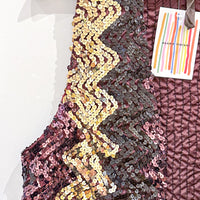 Vintage Chevron Sequin Waistcoat