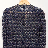 Vintage Black Mesh Top