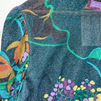 Vintage Floral Mini Shirt Dress