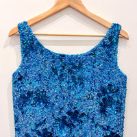 Vintage Blue Sequin Vest