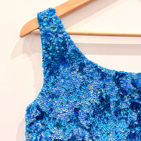 Vintage Blue Sequin Vest