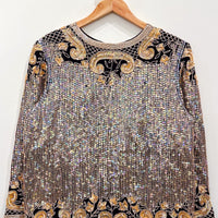 Vintage Gold Sequin Jacket