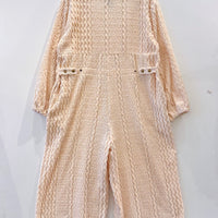 Emma Candlewick Long Sleeve Jumpsuit