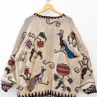Vintage Peacock Knit Jacket