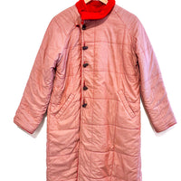 Vintage Red Striped Reversible Duffle Coat