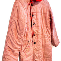 Vintage Red Striped Reversible Duffle Coat