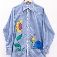Vintage Hand Painted Woodestock Western Shirt