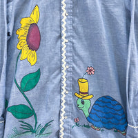 Vintage Hand Painted Woodestock Western Shirt