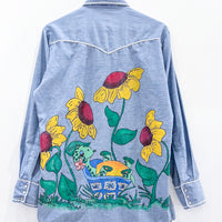 Vintage Hand Painted Woodestock Western Shirt