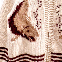 Vintage Hand Knitted Cowichan Sweater Jacket
