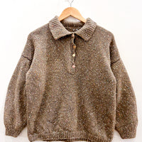 Vintage Speckled Yarn Hand Knitted Jumper