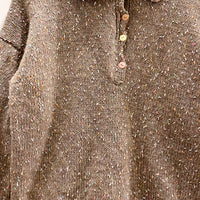 Vintage Speckled Yarn Hand Knitted Jumper