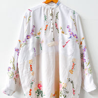 Margo Hand Embroidered Linen Dress