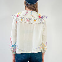 Goldie Embroidered Linen Top