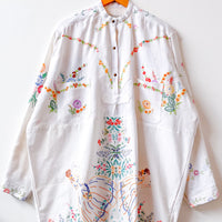 Margo Hand Embroidered Linen Dress