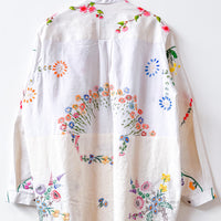 Margo Hand Embroidered Linen Dress