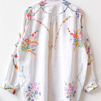 Margo Hand Embroidered Linen Dress