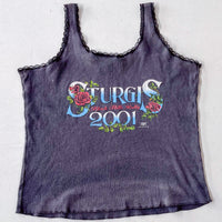 Vintage Lace Trim Biker Vest