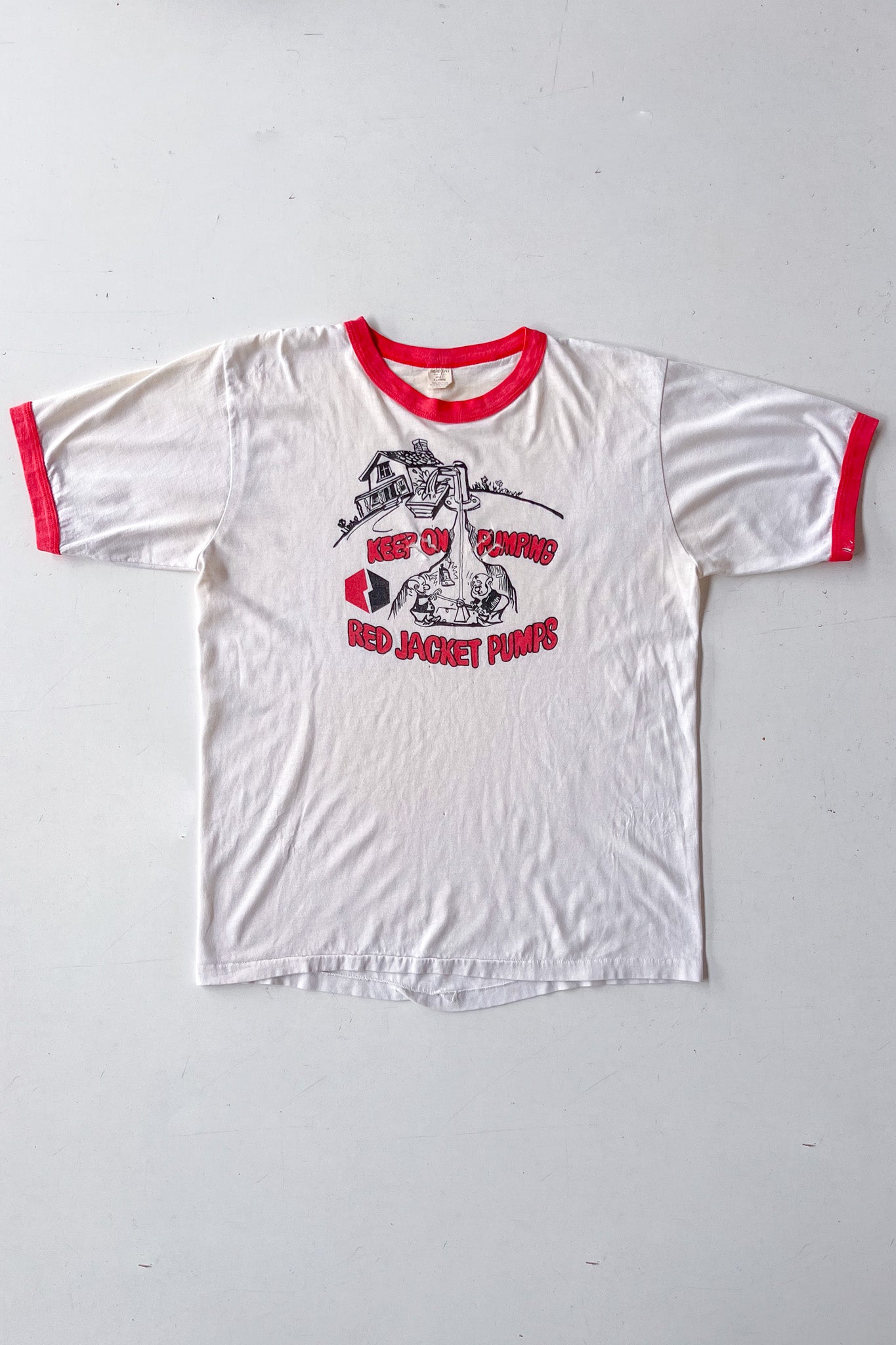 Vintage 1970s Cincinnati Reds Thrashed Ringer T Shirt 