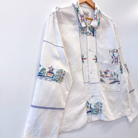 Dallas Unisex Linen Cuban Long Sleeve Shirt