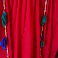 Vintage Red Afghan Tassel Dress
